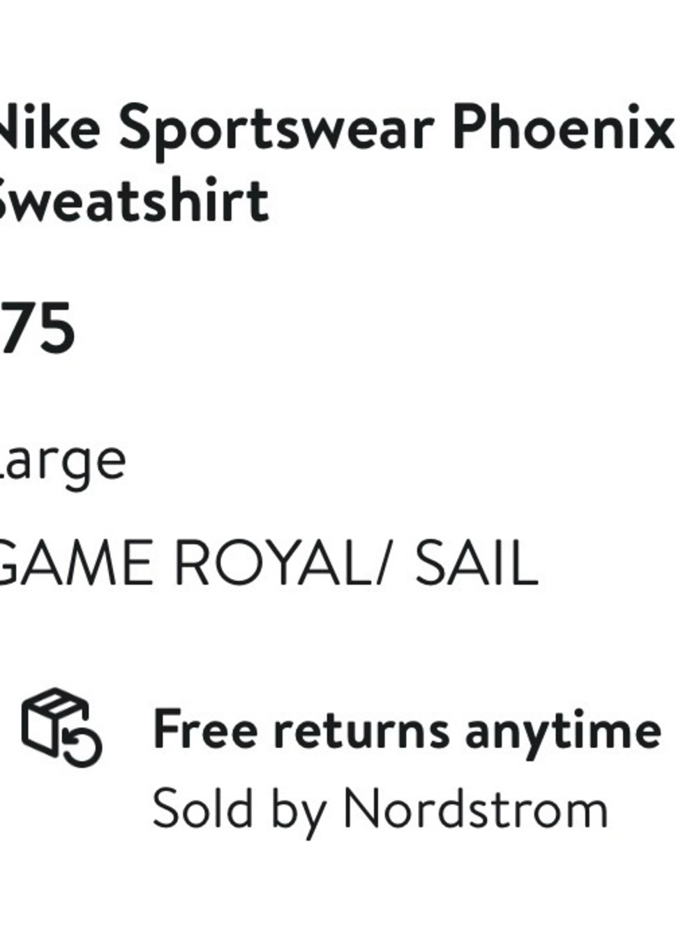 Nike Sportswear Phoenix Fleece Cropped Sweatshirt - Picture 5 of 5